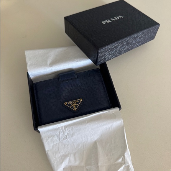 Prada Card Wallet Blue Saffiano Leather with box - Picture 4 of 8